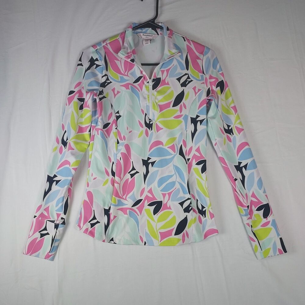 Tommy Bahama XS IslandZone Floral Golf 1/4 Zip Active Pullover